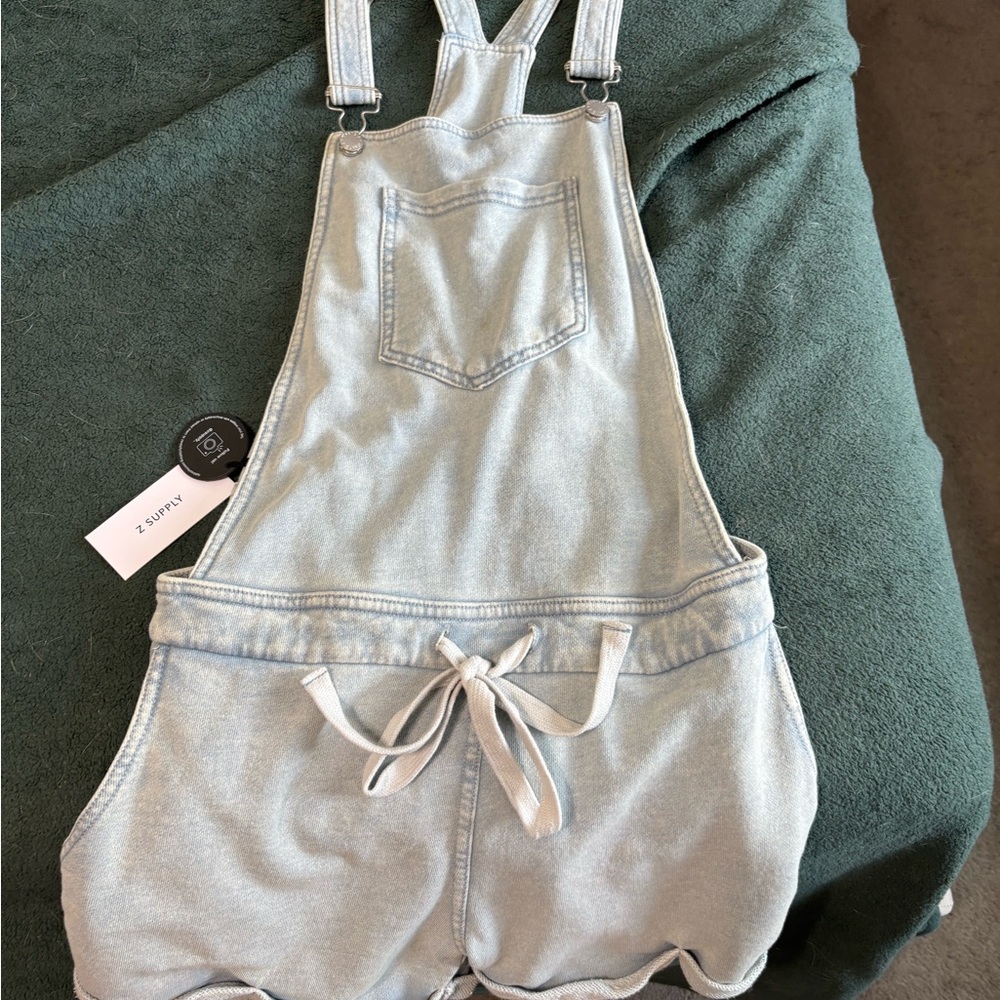 Z Supply Light Blue Denim Romper